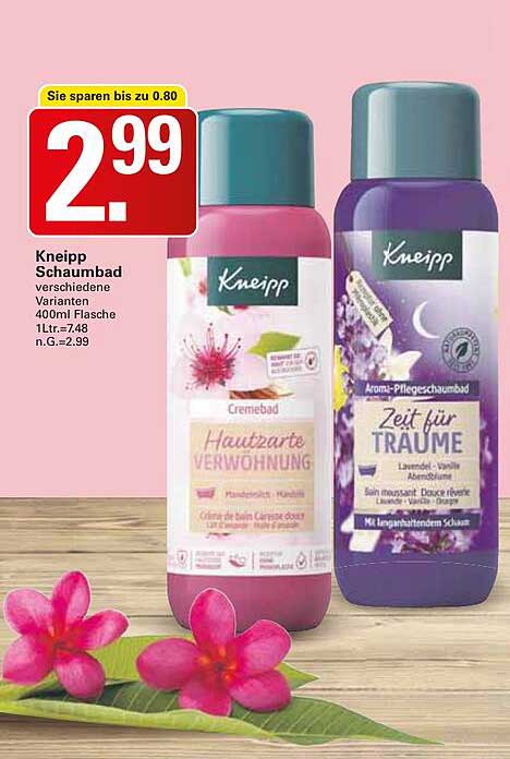 Kneipp Schaumbad verschiedene Varianten 400ml Flasche
