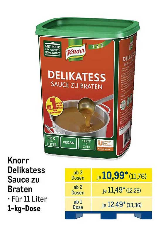 Knorr Delikatess Sauce zu Braten 1-kg-Dose