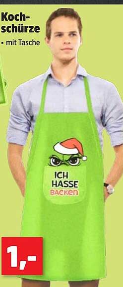 Kochschürze - mit Tasche