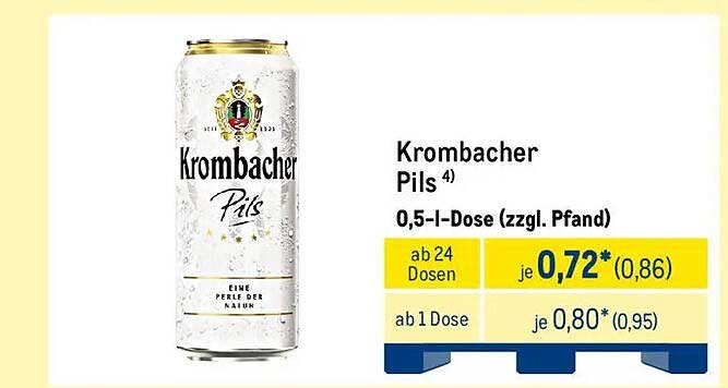 Krombacher Pils 0,5-l-Dose (zzgl. Pfand)