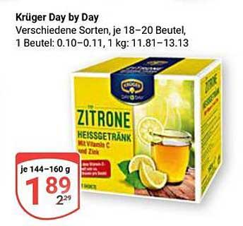 Krüger Day by Day Zitronen-Heißgetränk 18-20 Beutel