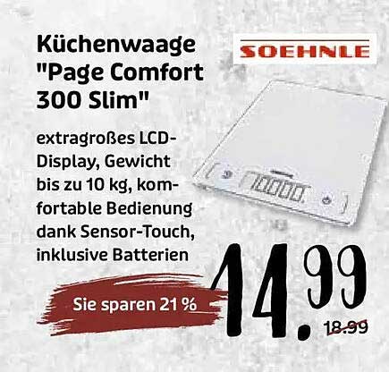 Küchenwaage "Page Comfort 300 Slim"