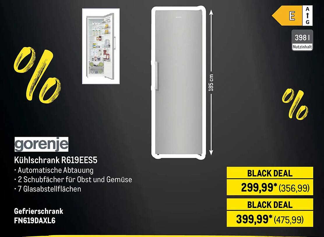 Kühlschrank Gorenje R619EES5 - Black Deal