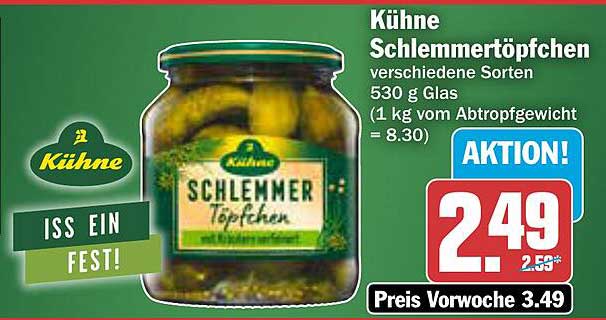 Kühne Schlemmetöpfchen verschiedene Sorten 530 g Glas