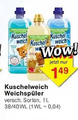 Kuschelweich Weichspüler - versch. Sorten, 1L
