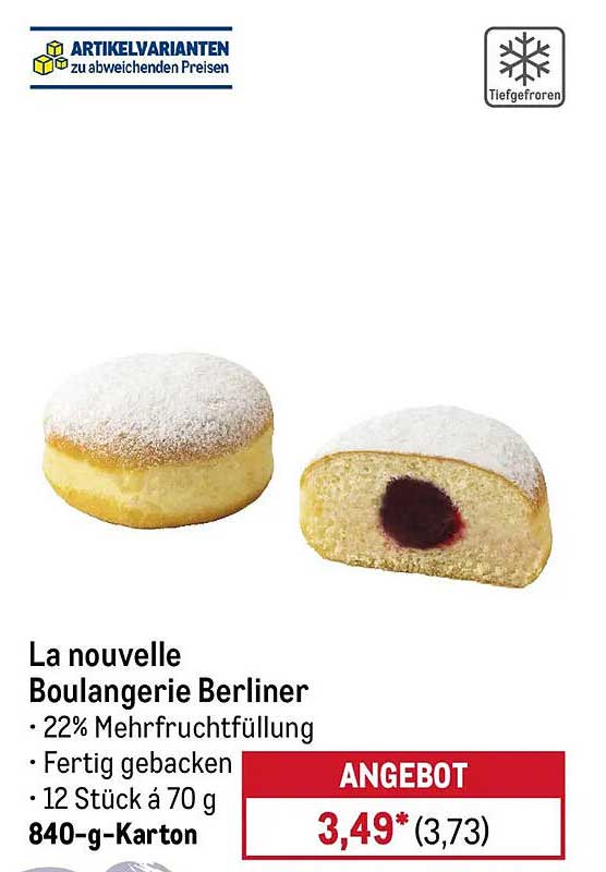 La nouvelle Boulangerie Berliner - 12 Stück á 70 g im 840-g-Karton