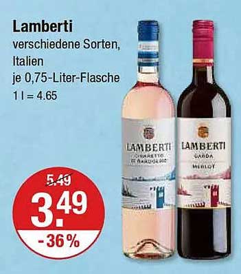 Lamberti Wein - verschiedene Sorten, Italien, je 0,75-Liter-Flasche