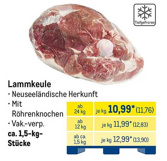 Lammkeule - Neuseeländische Herkunft mit Röhrenknochen