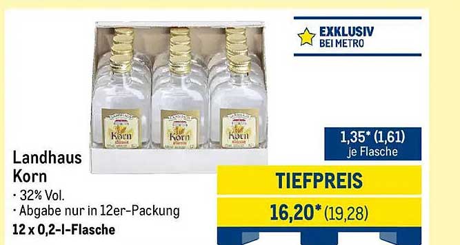 Landhaus Korn - 12 x 0,2 l-Glasflasche