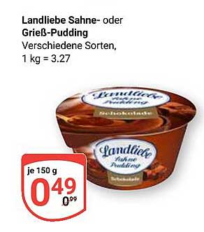 Landliebe Sahne- oder Grieß-Pudding, 150 g