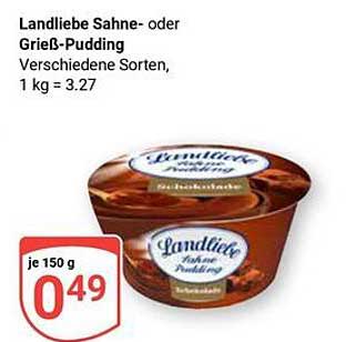 Landliebe Sahne- oder Grieß-Pudding