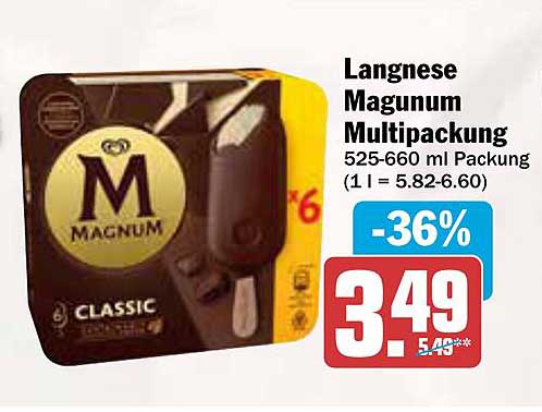 Langnese Magnum Multipackung 6 Stück