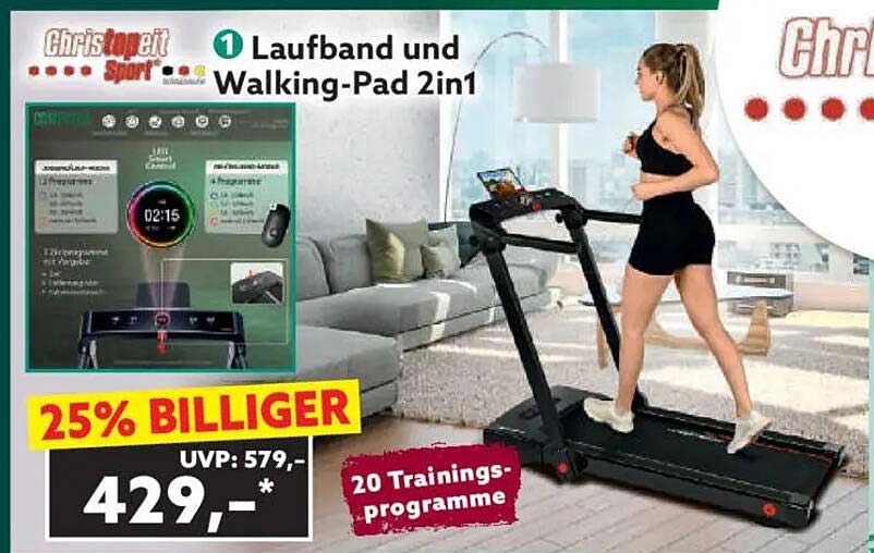 Laufband und Walking-Pad 2in1