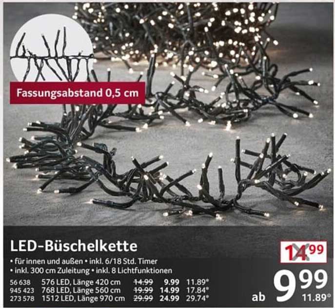 LED-Büschelketten für innen und außen - inkl. 6/18 Std. Timer