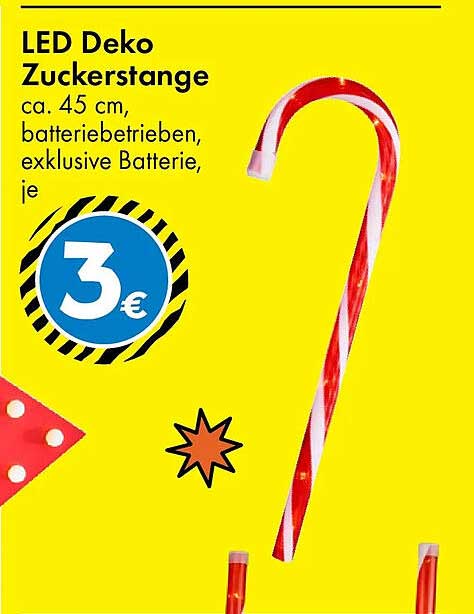 LED Deko Zuckerstange ca. 45 cm