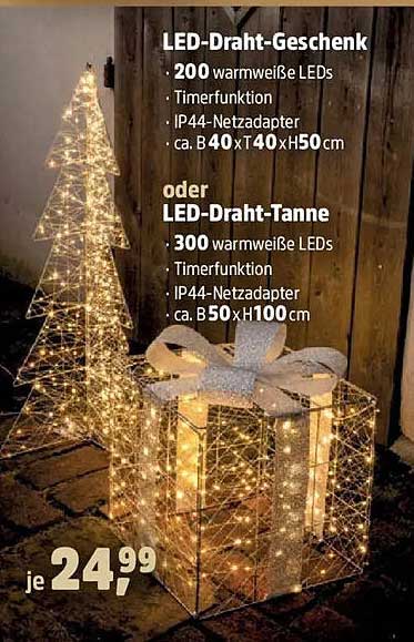 LED-Draht-Geschenk oder LED-Draht-Tanne