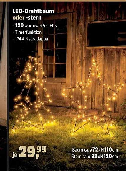 LED-Drahtbaum oder -stern