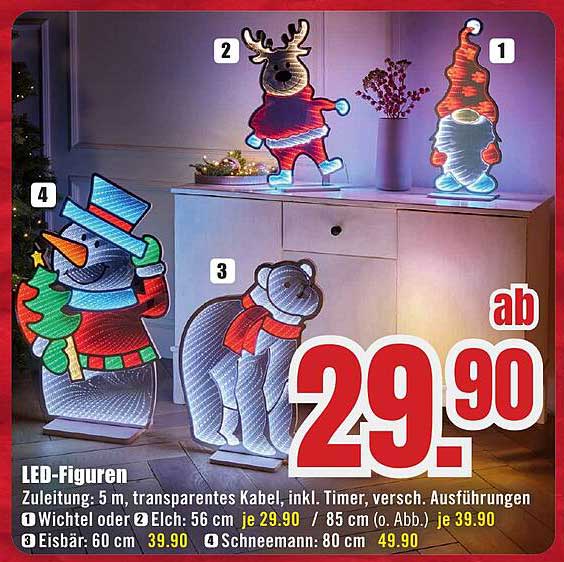 LED-Figuren: Wichtel oder Elch ab 29,90 €