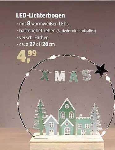 LED-Lichterbogen mit 8 warmweißen LEDs