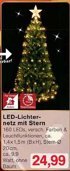 LED-Lichternetz mit Stern