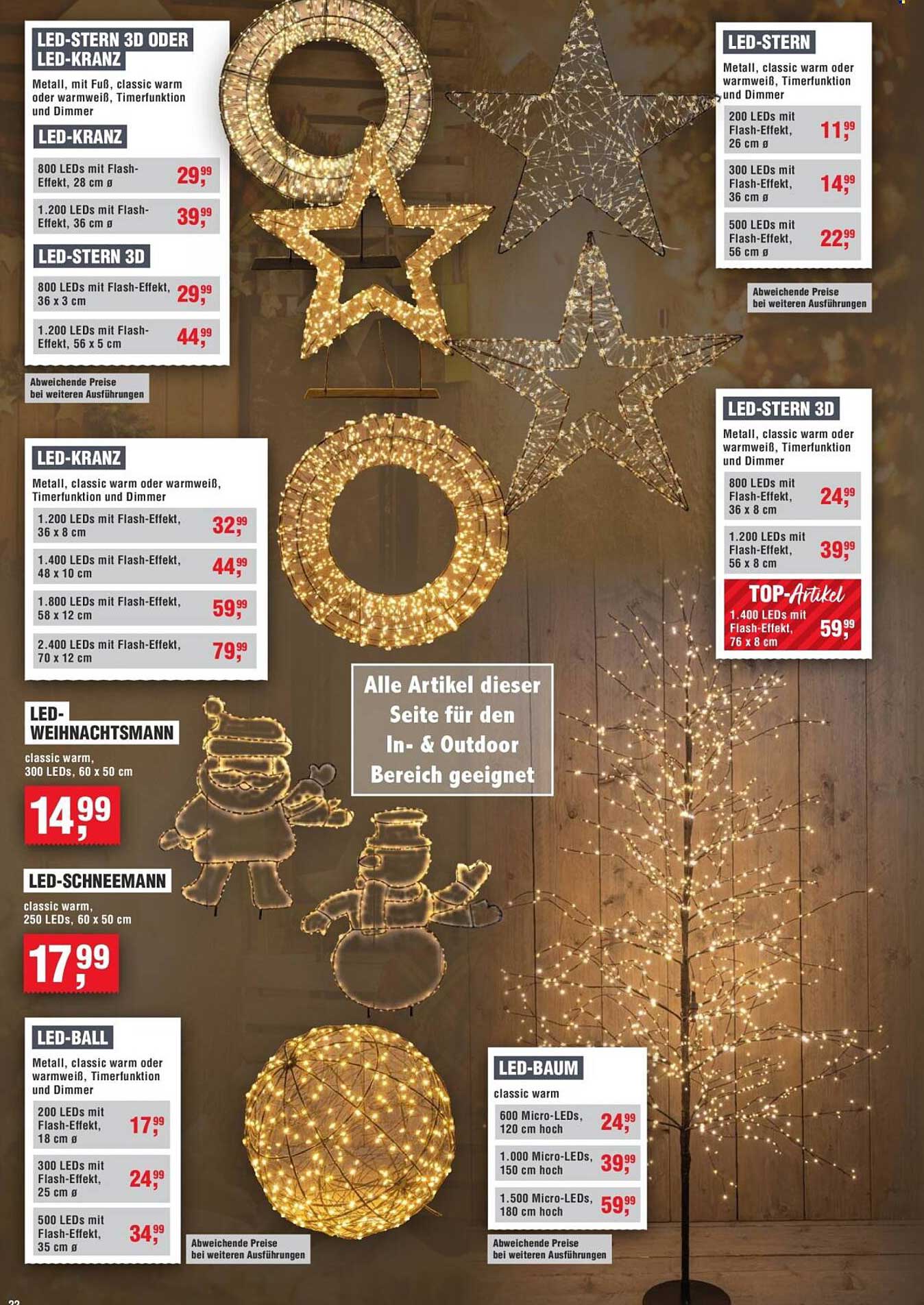 LED-Stern 3D oder LED-Kranz