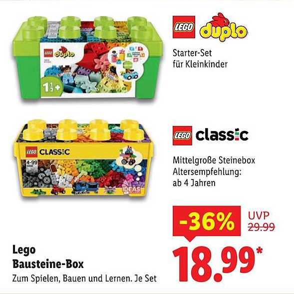 LEGO Bausteine-Box: Starter-Set für Kleinkinder und klassische Steinebox