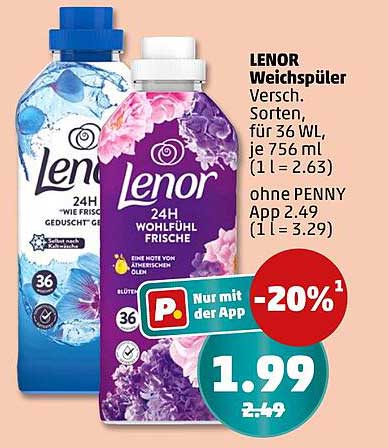 LENOR Weichspüler - Verschiedene Sorten für nur 1,99 €