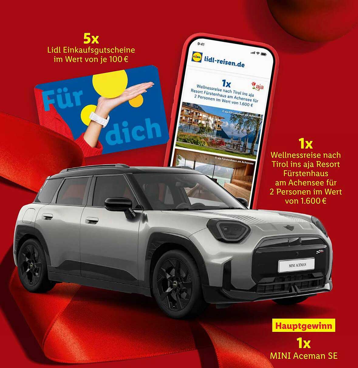 Lidl Gewinnspiel: 5x 100 € Gutscheine und 1x MINI Aceman SE