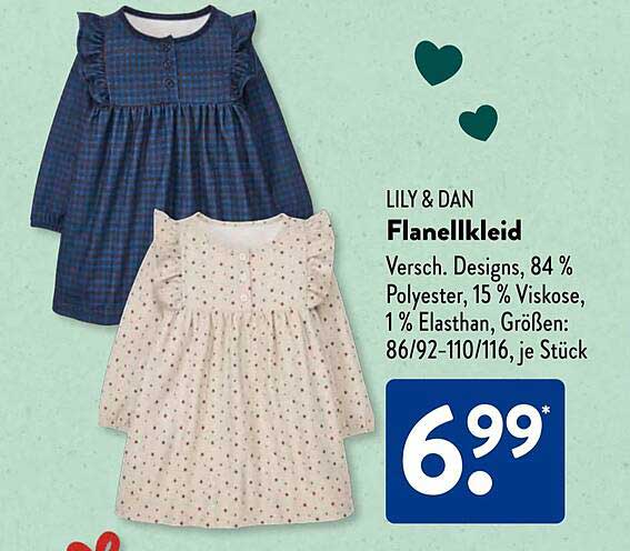 LILY & DAN Flanellkleid - Verschiedene Designs