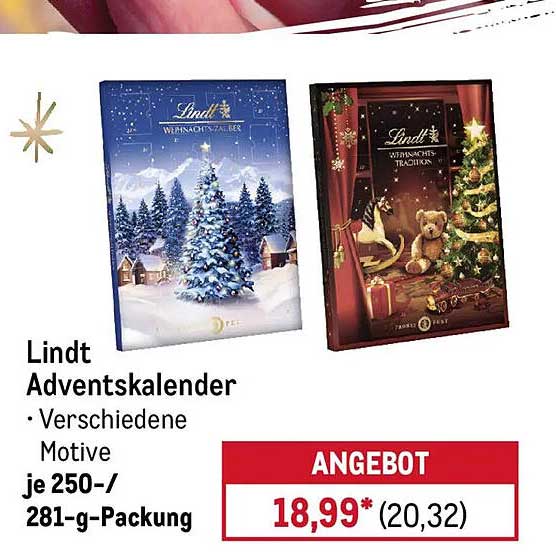 Lindt Adventskalender - Verschiedene Motive
