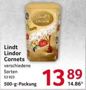 Lindt Lindor Cornets verschiedene Sorten 500-g-Packung