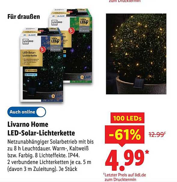 Livarno Home LED-Solar-Lichterkette
