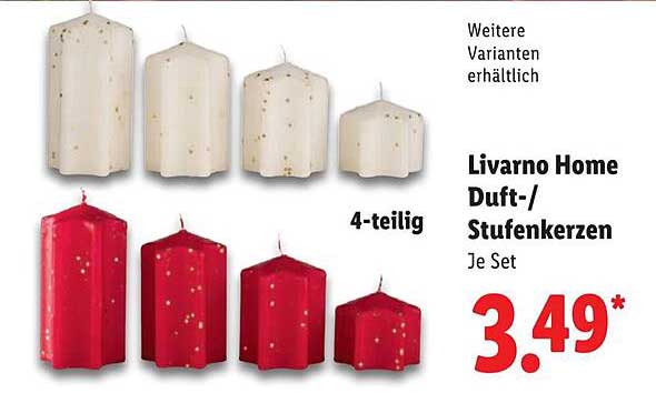 Livorno Home Duft-/Stufenkerzen 4-teilig