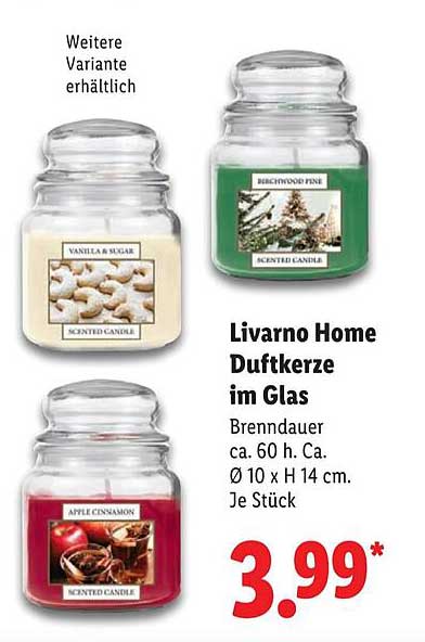 Livorno Home Duftkerze im Glas