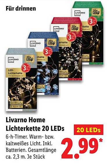 Livorno Home Lichterkette 20 LEDs