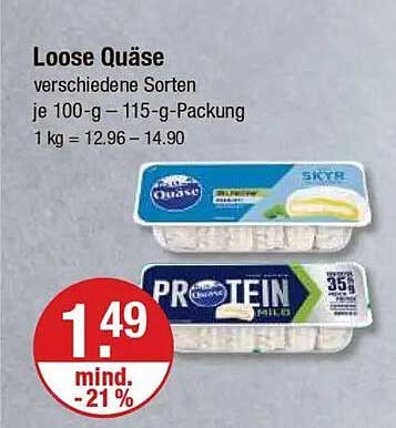 Loose Quäse verschiedene Sorten je 100-g – 115-g-Packung