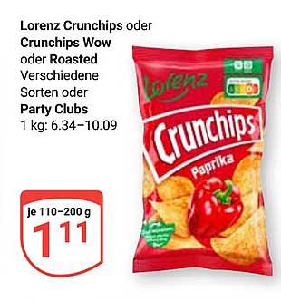 Lorenz Crunchips oder Crunchips Wow oder Roasted verschiedene Sorten