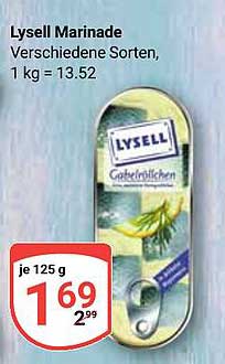 Lysell Marinade - Verschiedene Sorten, 125 g