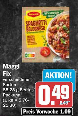 Maggi Fix Spaghetti Bolognese 85-23 g Beutel