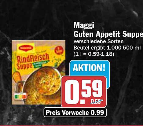 Maggi Guten Appetit Suppe - verschiedene Sorten