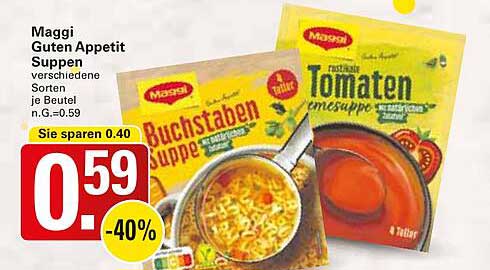 Maggi Guten Appetit Suppen - verschiedene Sorten