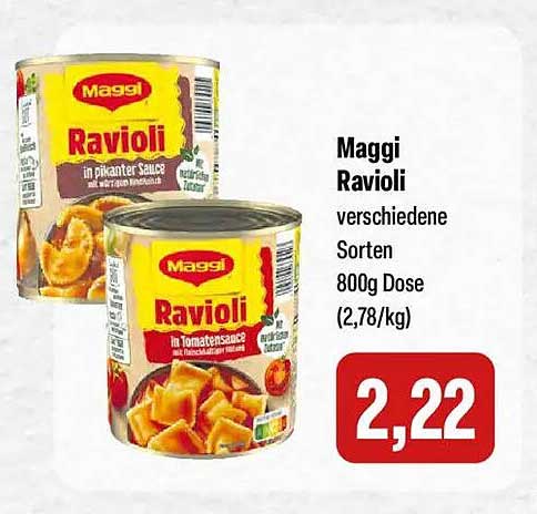 Maggi Ravioli verschiedene Sorten 800g Dose