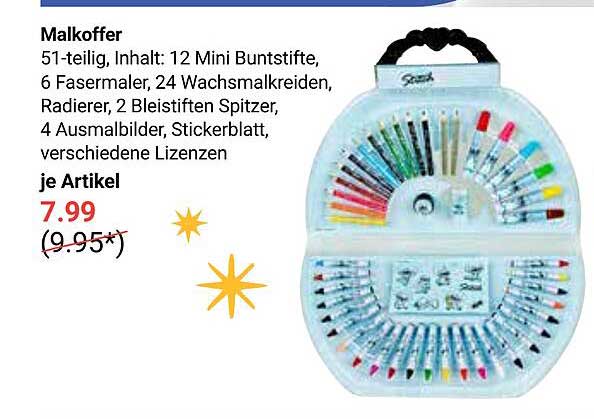 Malkoffer 51-teilig - Kreativität für Groß und Klein