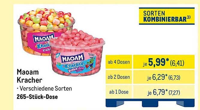 Maoam Kracher - 265-Stück-Dose in verschiedenen Sorten