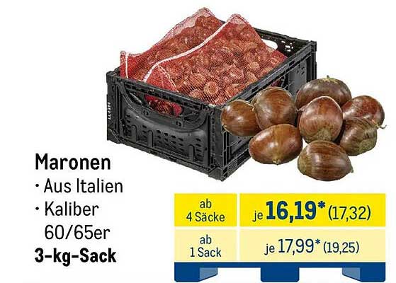 Maronen aus Italien - 3-kg-Sack