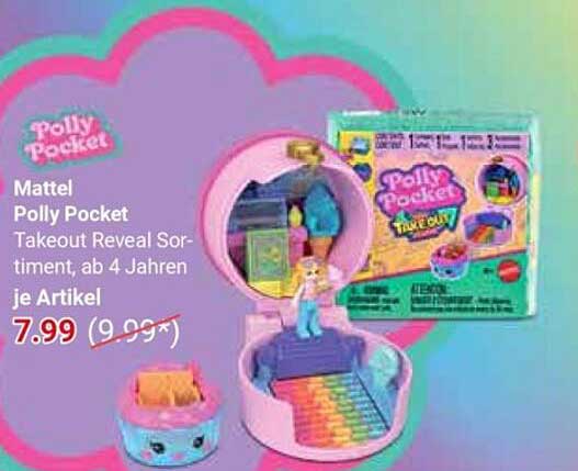 Mattel Polly Pocket Takeout Reveal Sortiment, ab 4 Jahren