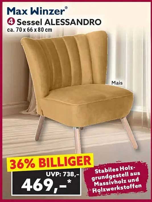 Max Winzer Sessel ALESSANDRO - 36% reduziert!