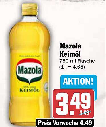 Mazola Keimöl 750 ml Flasche