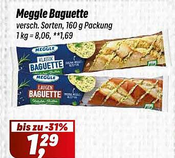 Meggle Baguette – Verschiedene Sorten, 160 g Packung