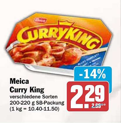 Meica Curry King verschiedene Sorten 200-220 g SB-Packung